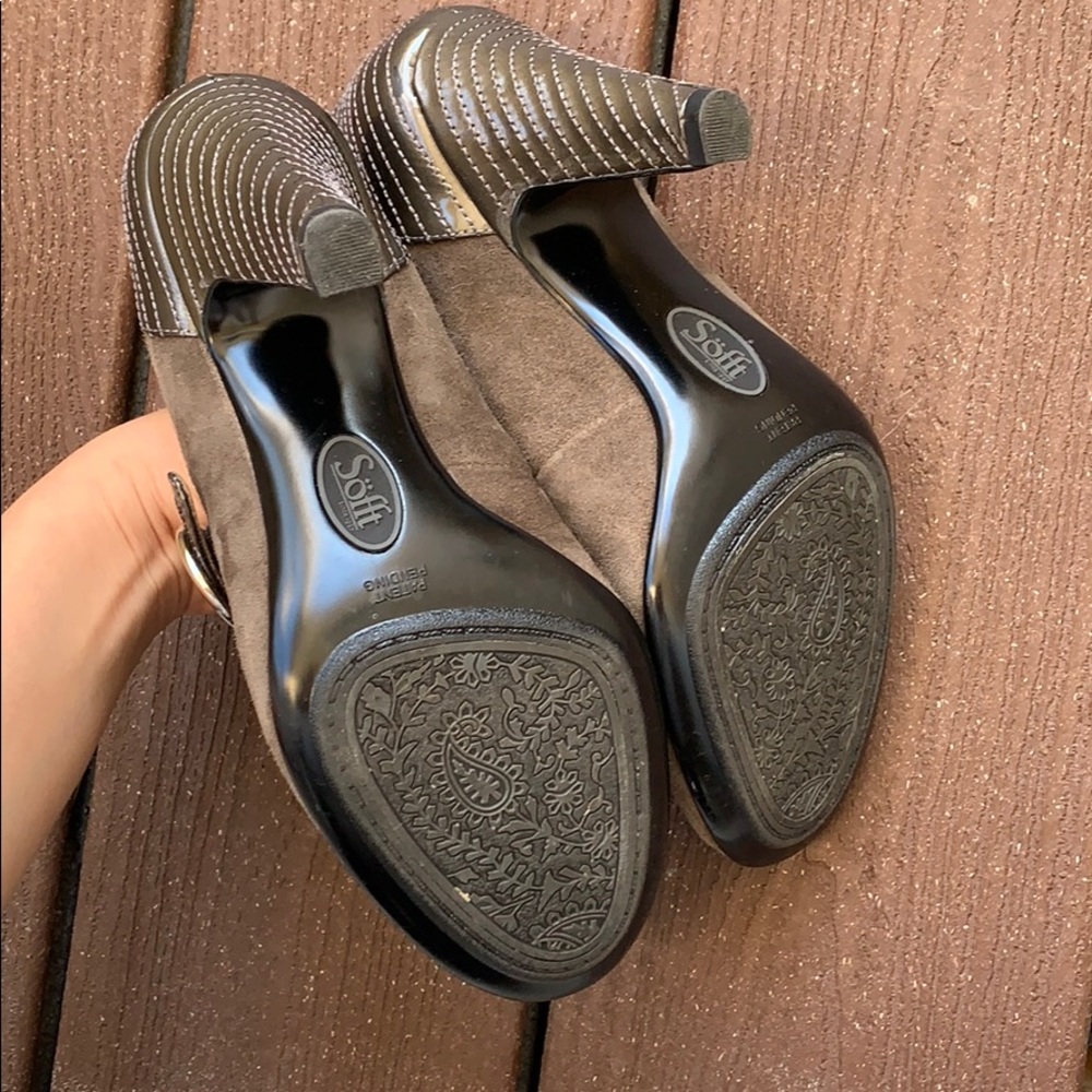 SOFFT gray suede women’s heels 6.5 NEW - Picture 5 of 8